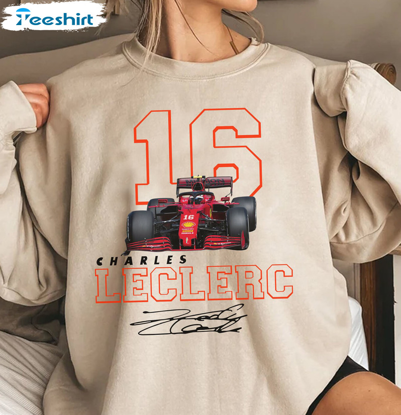 Charles Leclerc Shirt, Leclerc Formula Trendy Long Sleeve Sweater