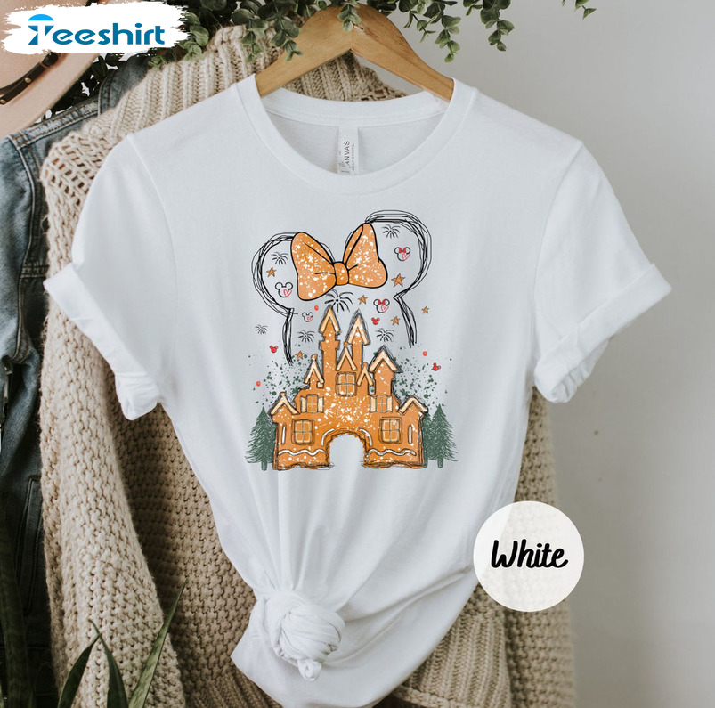 Disney Gingerbread Castle Shirt, Minnie Ginger Cookies Tee Tops Unisex Hoodie