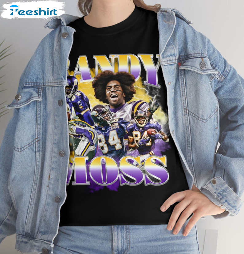 Randy Moss Trendy Shirt, Minnesota Vikings Sweatshirt Short Sleeve