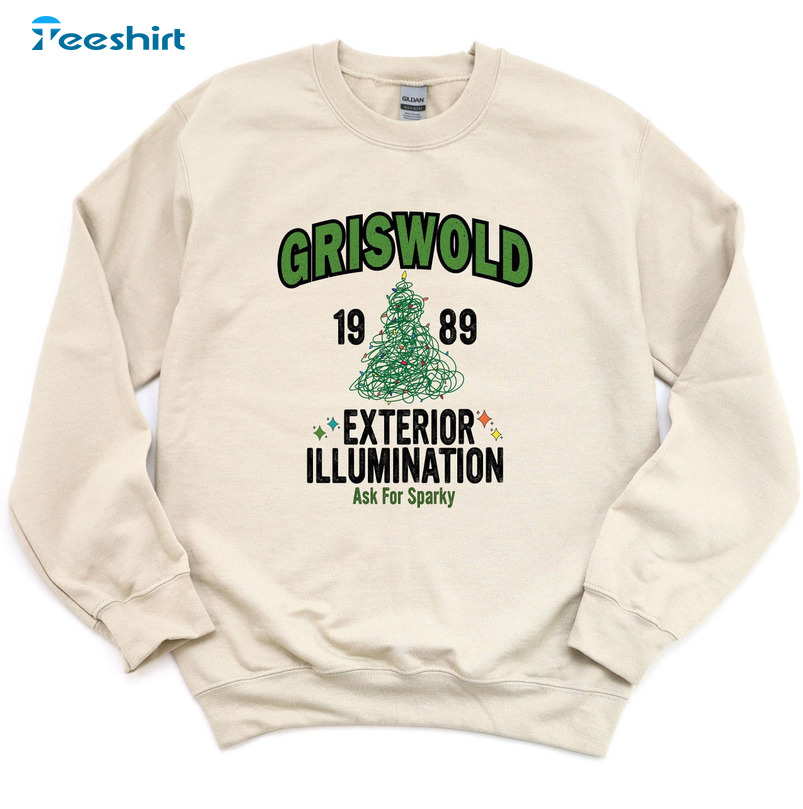 Griswold Illumination Sweatshirt, Christmas Tree Unisex Hoodie Long Sleeve