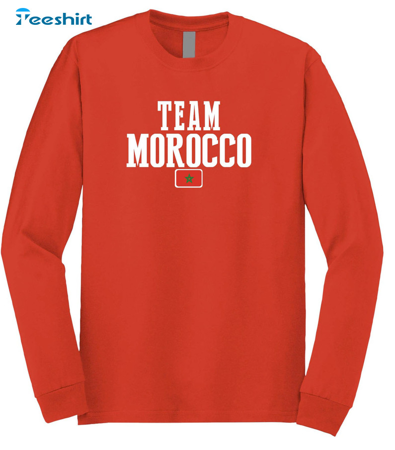Team Morocco Trendy Shirt, National Football Team Crewneck Unisex T-shirt