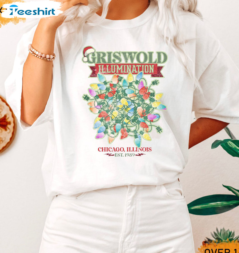 Griswold Illumination Shirt, Christmas Lighting Vintage Sweatshirt Unisex Hoodie