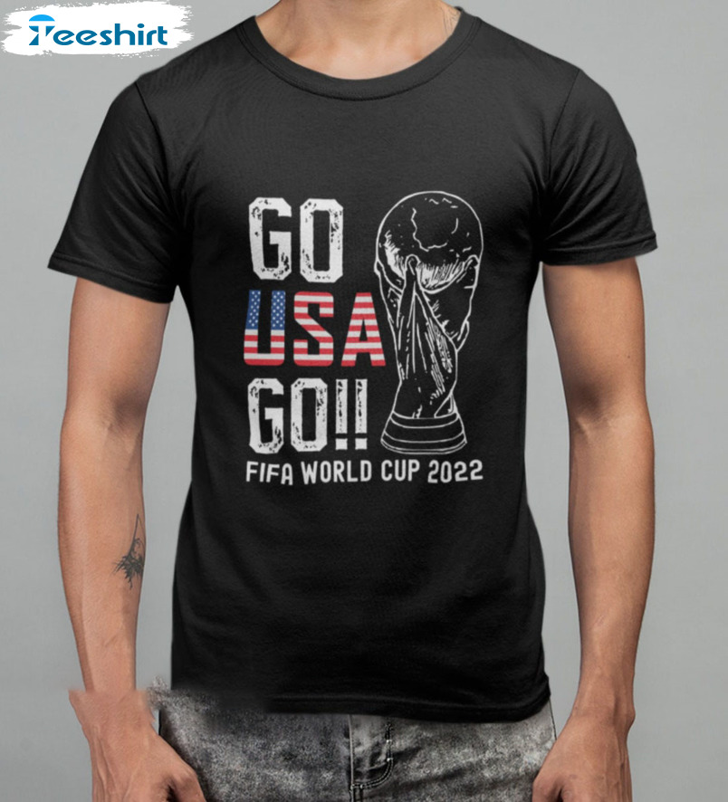 Go USA Go Fifa World Cup 2022 Trendy Short Sleeve, Sweatshirt