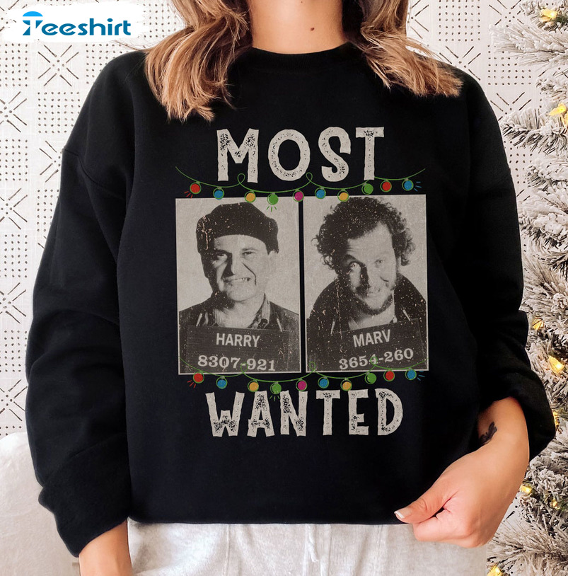 Most Wanted Sweatshirt, Home Alone Wet Bandits Long Sleeve Unisex T-shirt