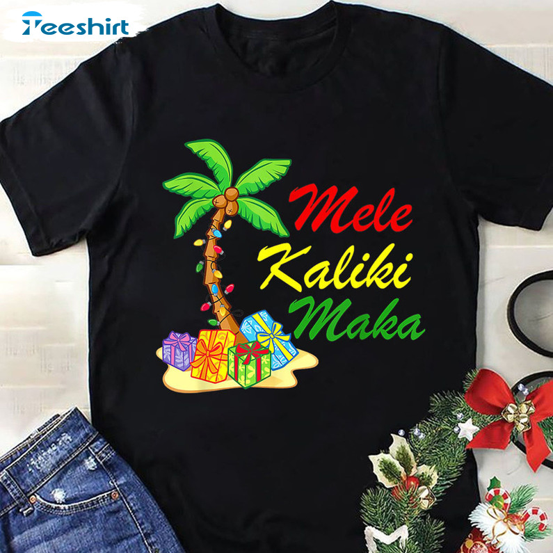 Mele Kalikimaka Shirt, Hawaiian Christmas Sweatshirt Unisex T-shirt
