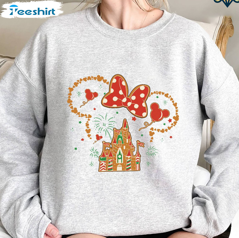 Christmas Castle Shirt, Disney Christmas Gingerbread Unisex Hoodie Crewneck