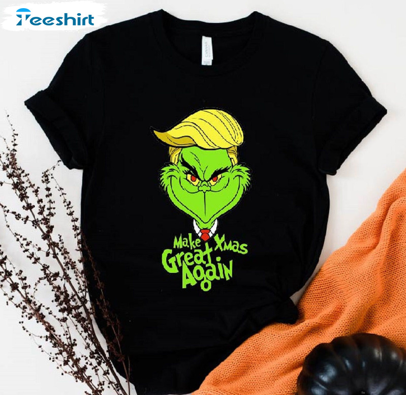 Make Great Xmas Again Shirt, Funny Donald Trump Short Sleeve Unisex T-shirt