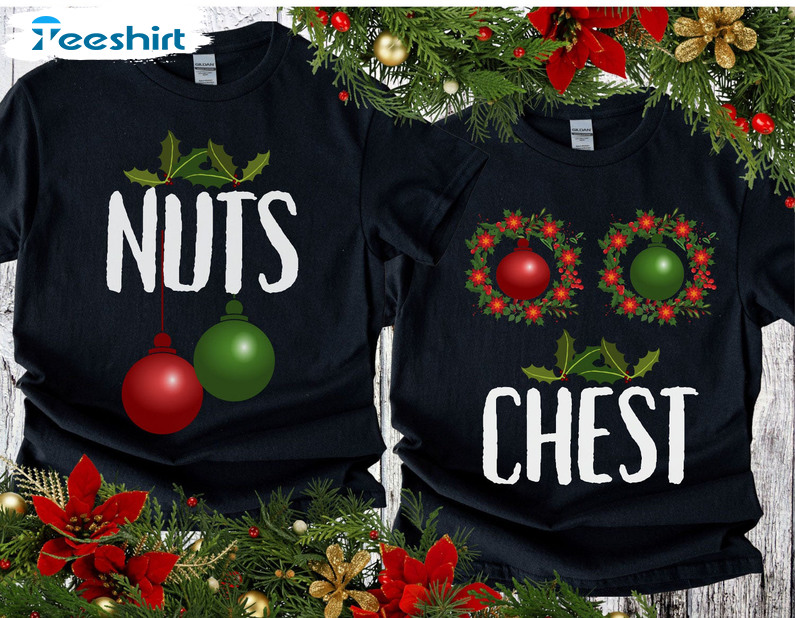 Chest And Nuts Couples Shirt, Christmas Vintage Crewneck Unisex Hoodie