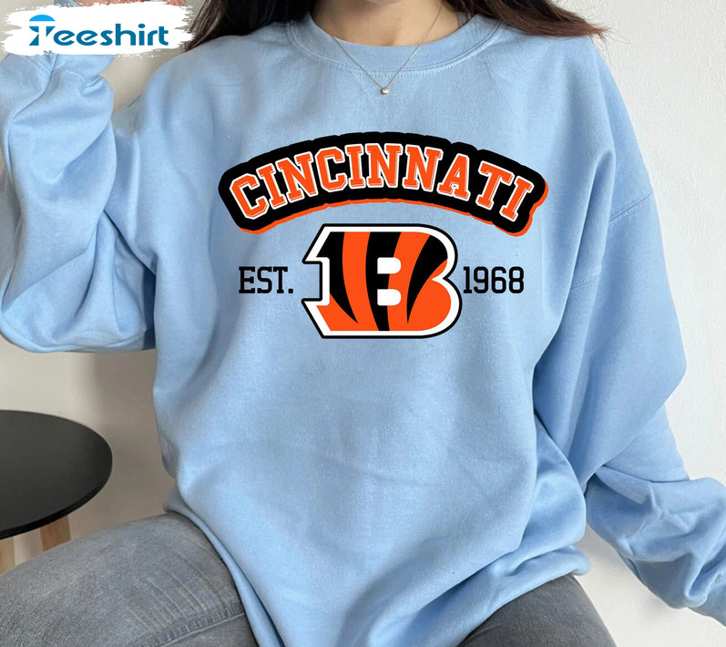 Cincinnati Bengals Vintage Football Shirt - Est. 1968, Bengals Gifts For  Men