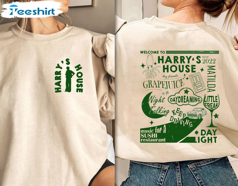 Harry's House Sweatshirt, Harry's House Track List Tee Tops Short Sleeve