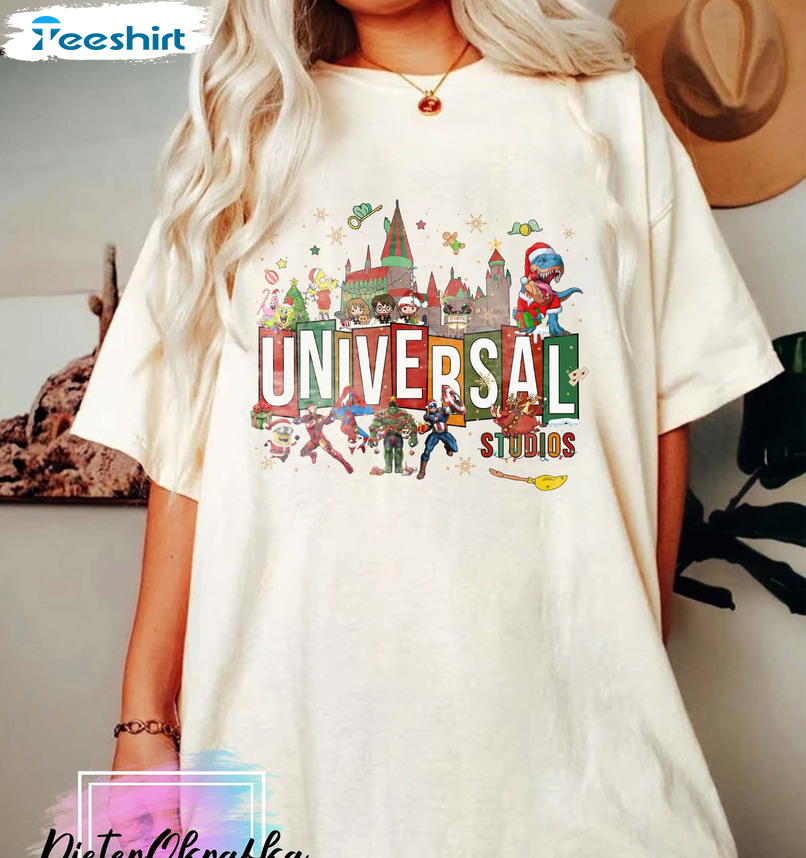 Universal Studios Christmas Shirt, Disney Tee Tops Unisex Hoodie