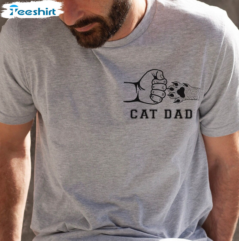 Cat Dad Shirt, Cat Lover Sweatshirt Long Sleeve For Dad