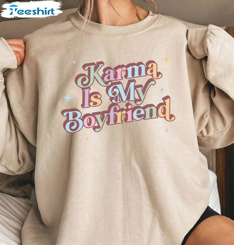 Karma Is My Boyfriend Shirt, Swiftie Midnights Unisex T-shirt Hoodie