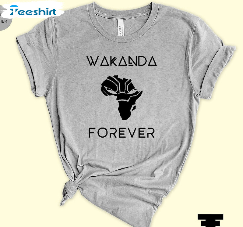 Wakanda Forever Shirt, Black Panther Long Sleeve Unisex Hoodie