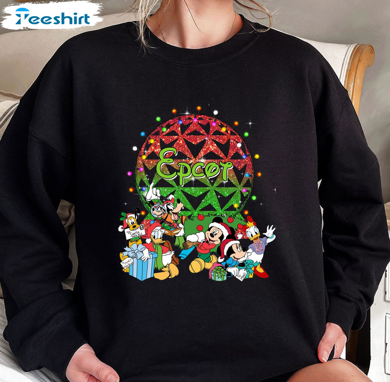 Disney Group Epcot Shirt, Disney Park Christmas Unisex T-shirt Crewneck