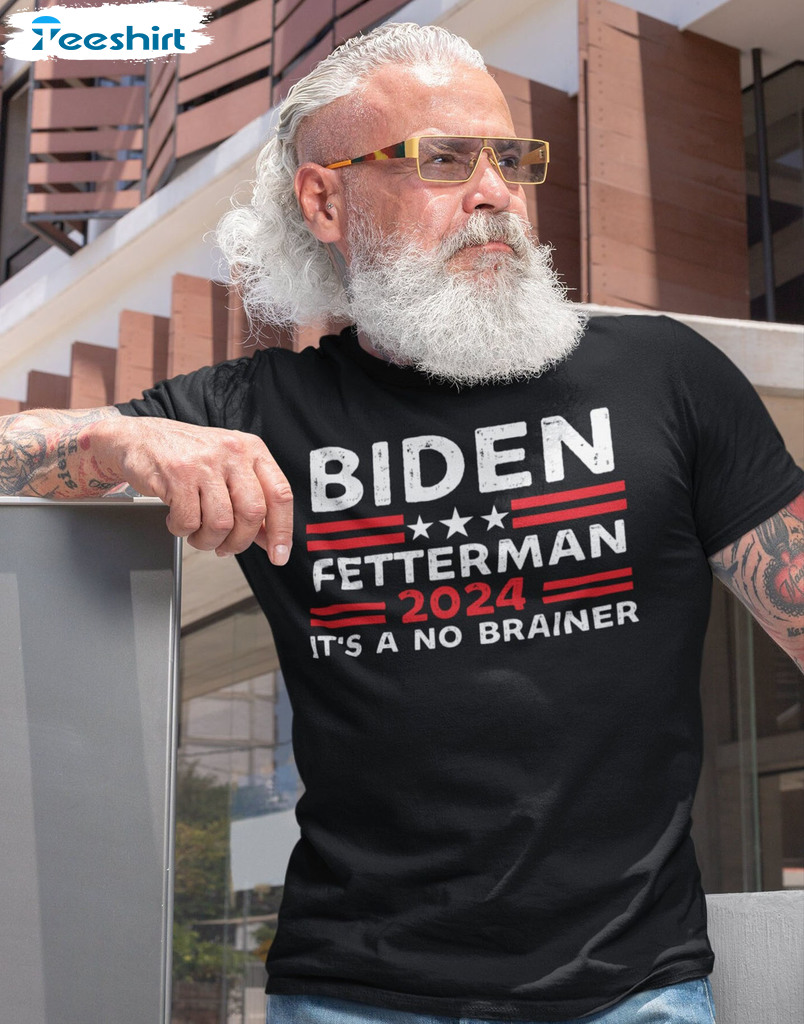 Biden Letterman 2024 It's A No Brainer Shirt, Republican Unisex T-shirt Crewneck