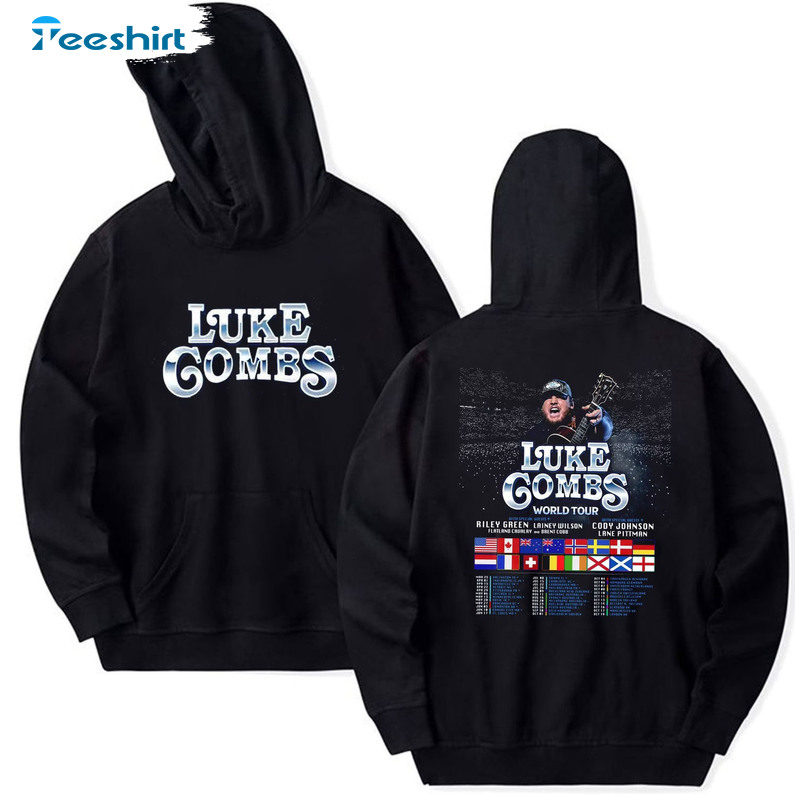 Luke Combs World Tour 2022 Shirt, Cody Johnson Unisex T-shirt Short Sleeve