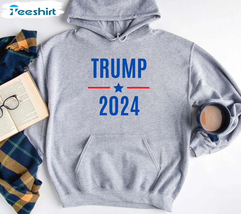 Trump 2024 Shirt, Take America Back Republican Unisex Hoodie Long Sleeve