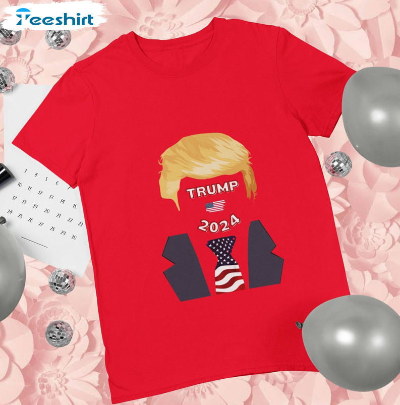 Trump 2024 Shirt, Donald Trump Conservative Long Sleeve Unisex Hoodie