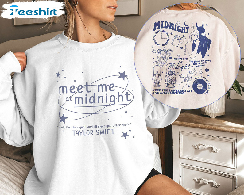 Meet Me At Midnight Shirt, Taylor New Album Unisex Hoodie Long Sleeve