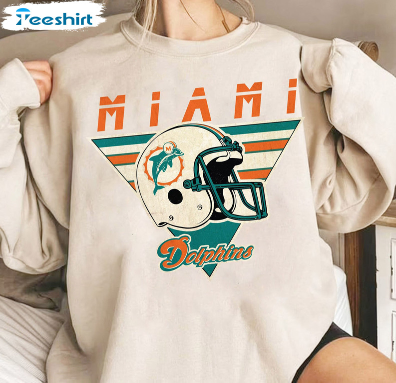 Miami Dolphins Shirt, Miami Football Tee Tops Sweatshirt