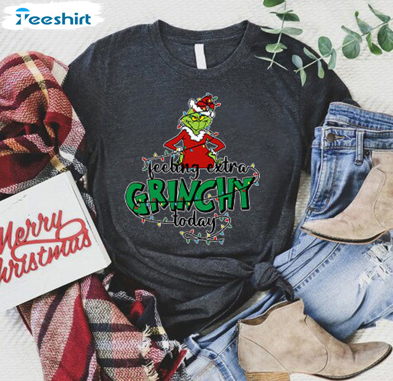 Feeling Extra Grinch Today Vintage Sweatshirt, Crewneck For Family