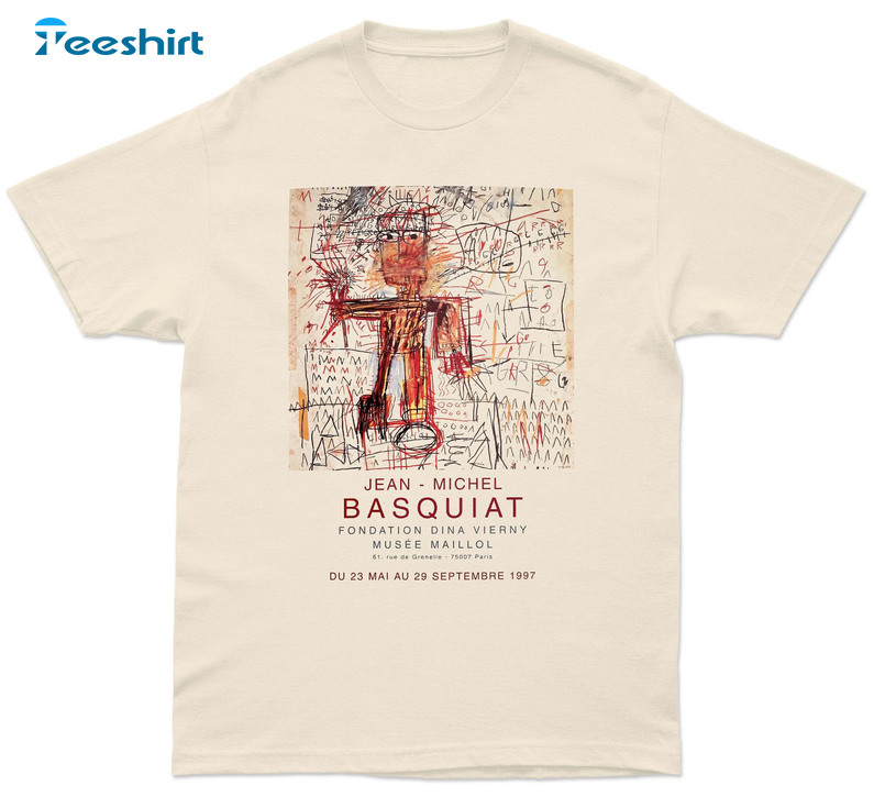 Jean Michel Basquiat Shirt, Basquiat 1997 Short Sleeve Unisex Hoodie