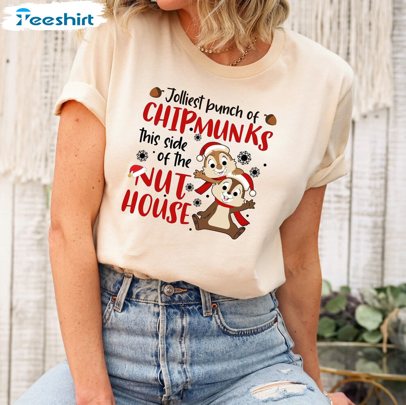 Chip And Dale Christmas Shirt, Disney Family Vacation Crewneck Unisex T-shirt