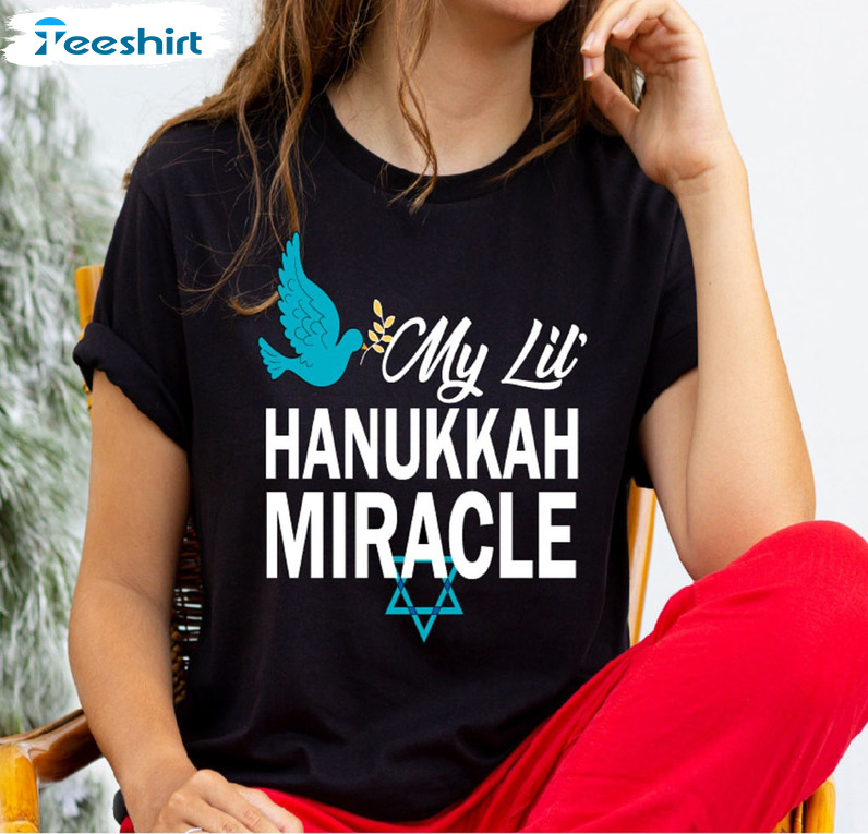 My Little Hanukkah Miracle Shirt, Christmas Hanukkah Long Sleeve Unisex Hoodie