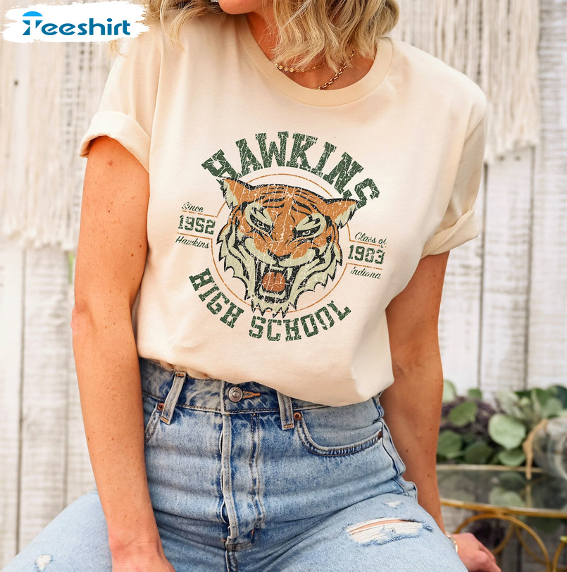 Hawkins High School Sweatshirt, Hawkins Tiger Trendy Unisex Hoodie