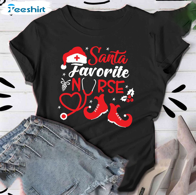 Santa's Favorite Nurse Svg Nurse Christmas Svg Nurse