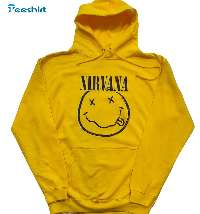 Nirvana Smiley Face Trending Sweatshirt, Unisex Hoodie