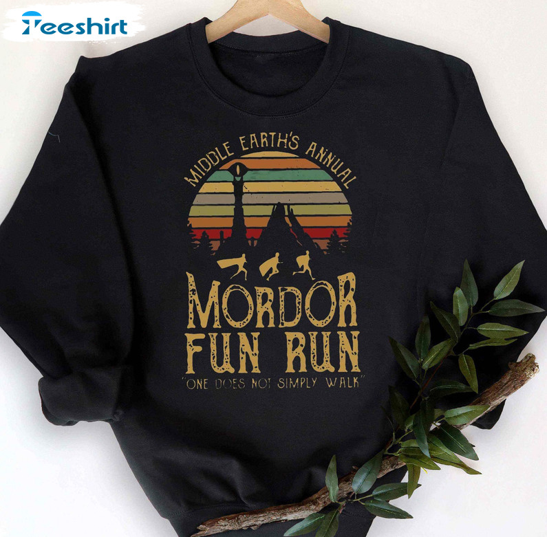 Middle Earth's Annual Mordor Fun Run Shirt, Annual Mordor Long Sleeve Sweater