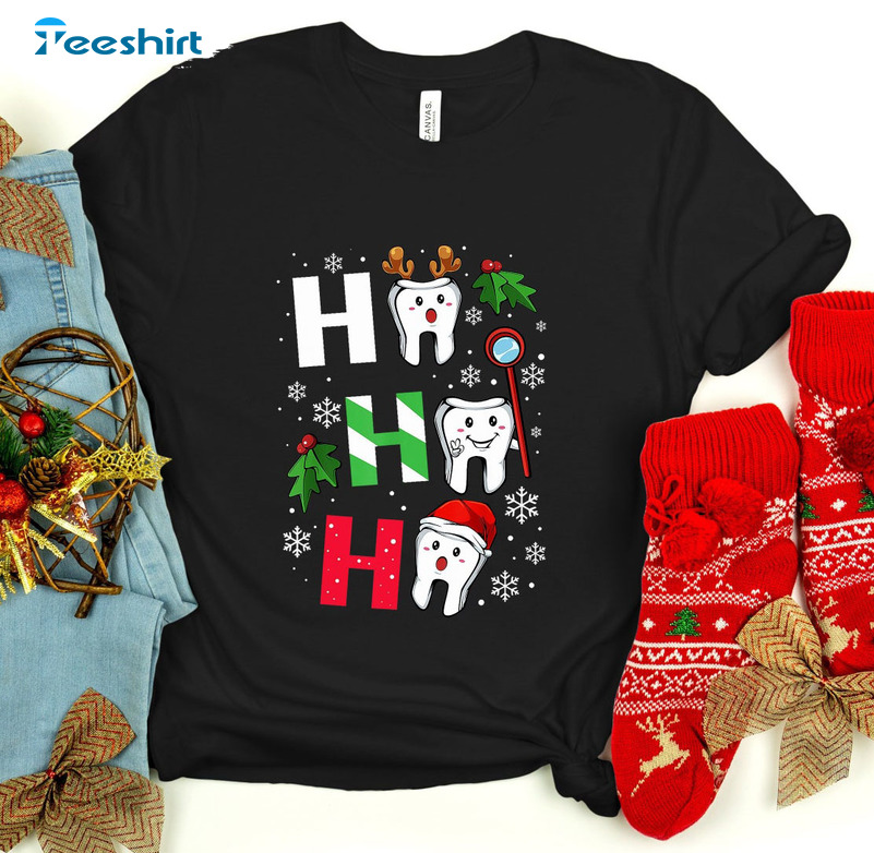 Dentist Christmas Shirt, Ho Ho Ho Dental Unisex T-shirt Sweatshirt