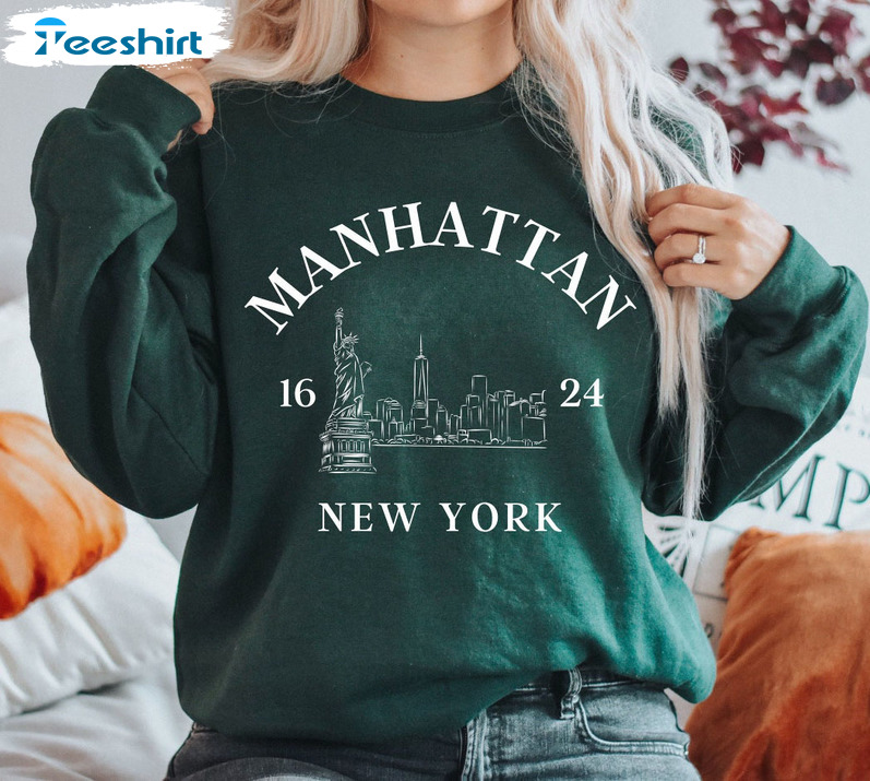 Manhattan New York Shirt, Manhattan Vintage Short Sleeve Unisex T-shirt