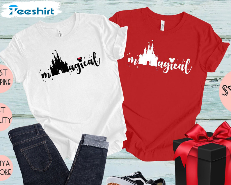 Disney Magical Shirt, Disneyworld Wizard Castle Short Sleeve Sweatshirt