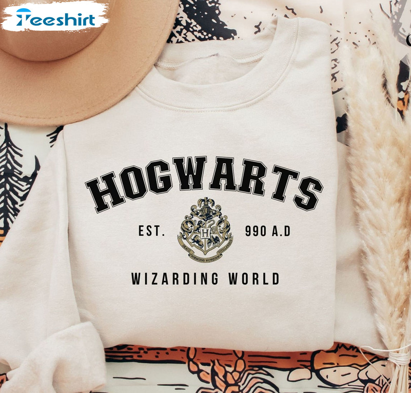 Hogwarts EST 990AD Wizardding World Shirt, Magical Wizard Castle Unisex T-shirt Short Sleeve