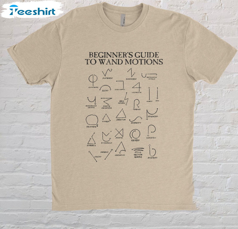 Beginner's Guide To Wand Motions Shirt, Universal Tee Tops Unisex Hoodie