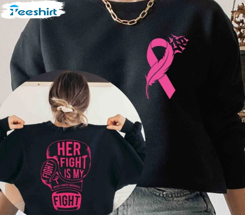 Her Fight Is My Fight Shirt, Crucial Catch Intercept Cancer Long Sleeve Unisex T-shirt