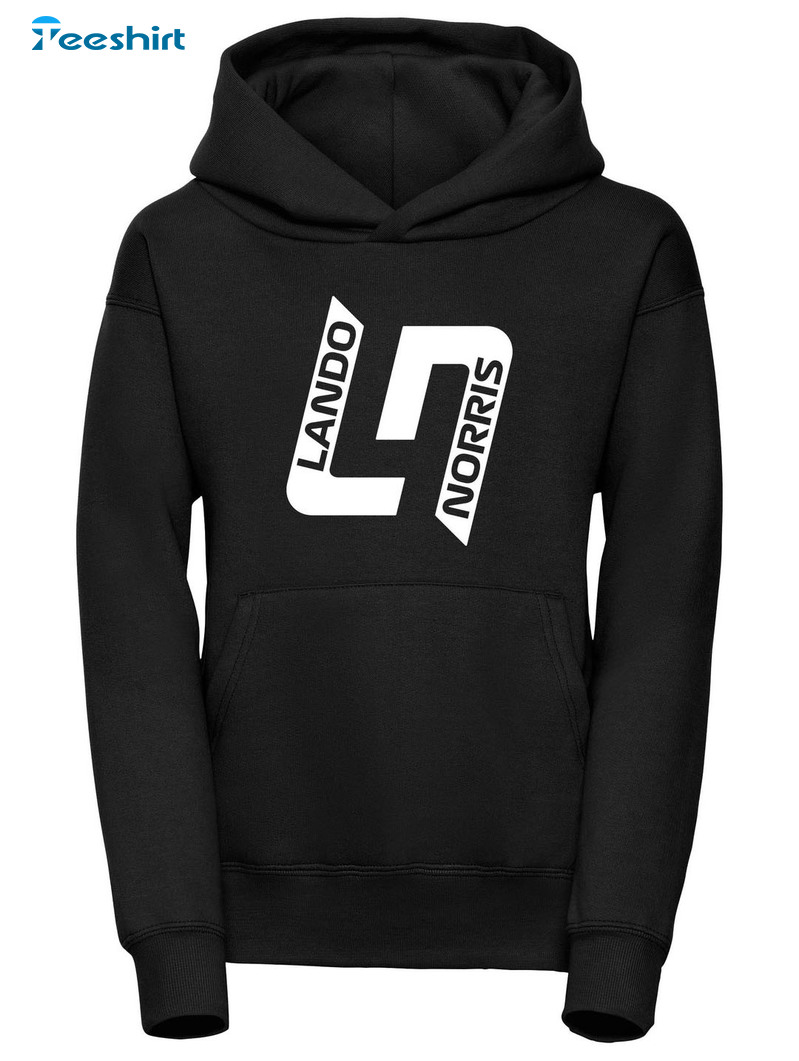 Lando Norris Logo Shirt, Formula One Short Sleeve Unisex Hoodie