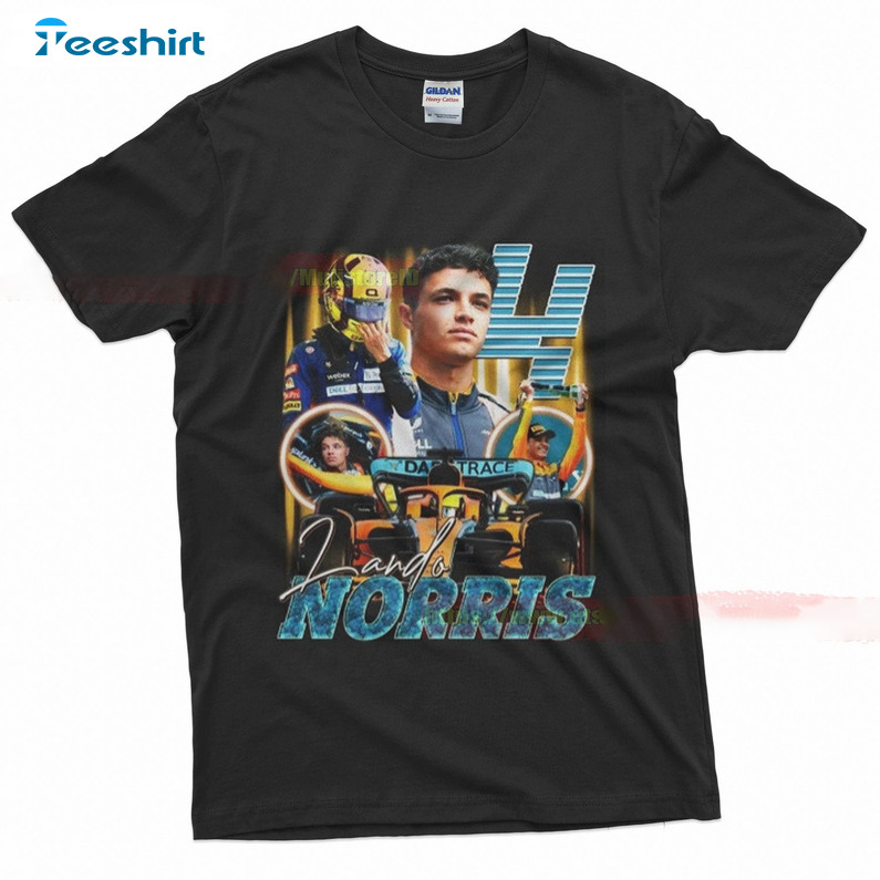 Vintage Lando Norris Shirt, Formula 1 Unisex T-shirt Short Sleeve