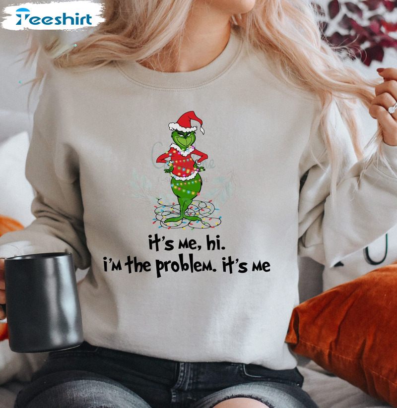 It's Me Hi I'm The Problem Christmas Shirt, Taylor Swift Midnights Short Sleeve Sweatshirt