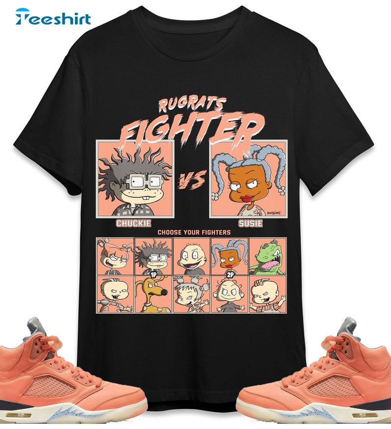 Rugrats Fighter Shirt, Jordan 5 Dj Khaled Crimson Bliss Short Sleeve Unisex T-shirt