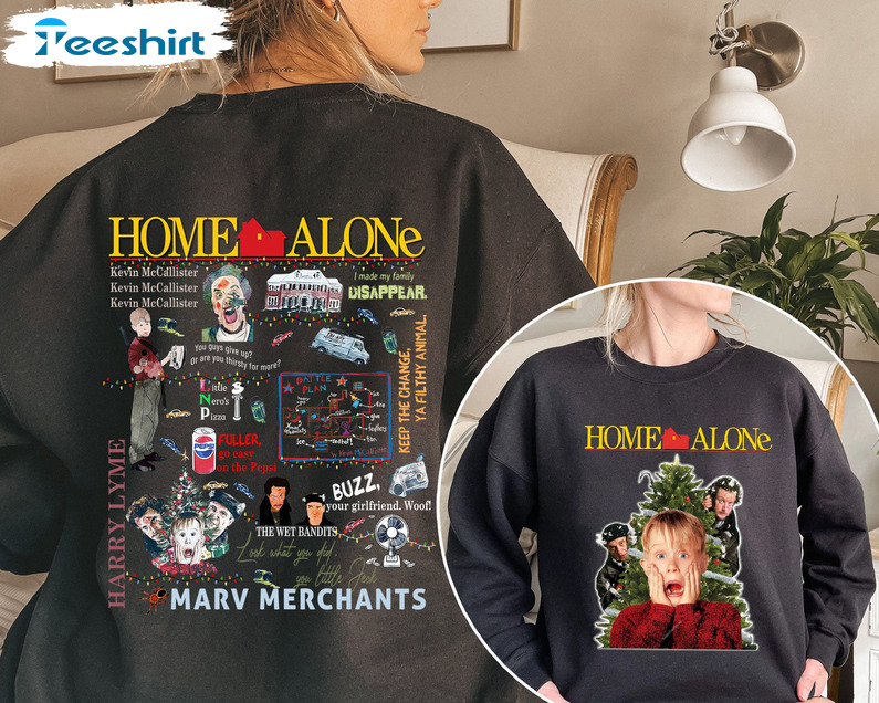 Home Alone Christmas Sweatshirt, Christmas Movie Funny Crewneck Unisex Hoodie