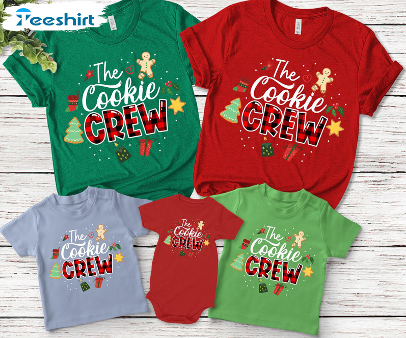 The Cookie Crew Shirt, Christmas Baking Unisex Hoodie Short Sleeve