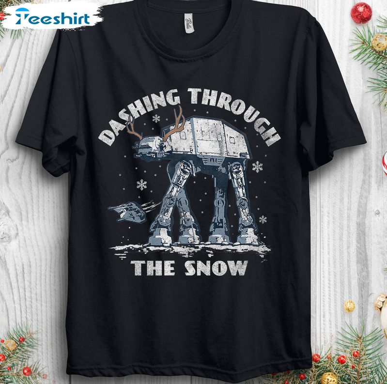 Dashing Through The Snow Shirt, Disney Christmas Unisex Hoodie Sweatshirt
