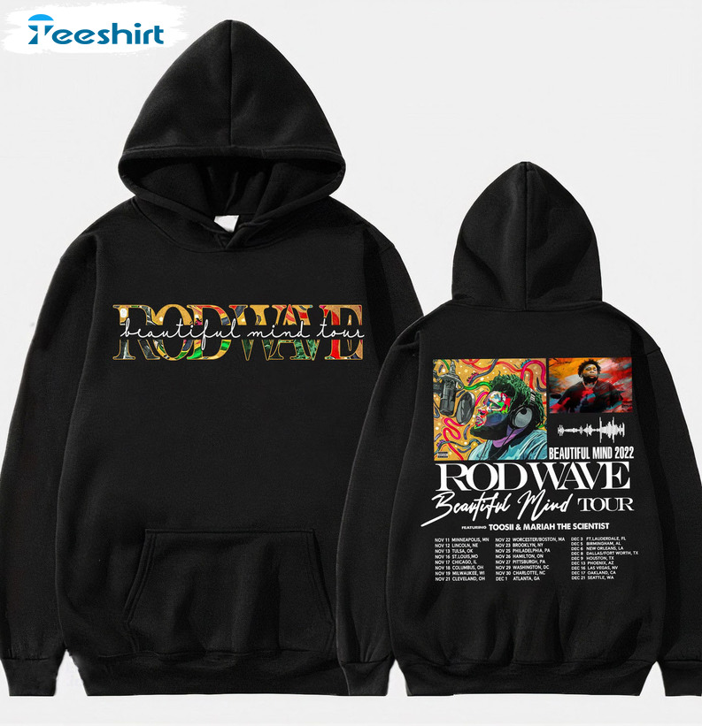 Rod Wave Beautiful Mind 2022 Tour Shirt, Vintage Unisex Hoodie Short Sleeve