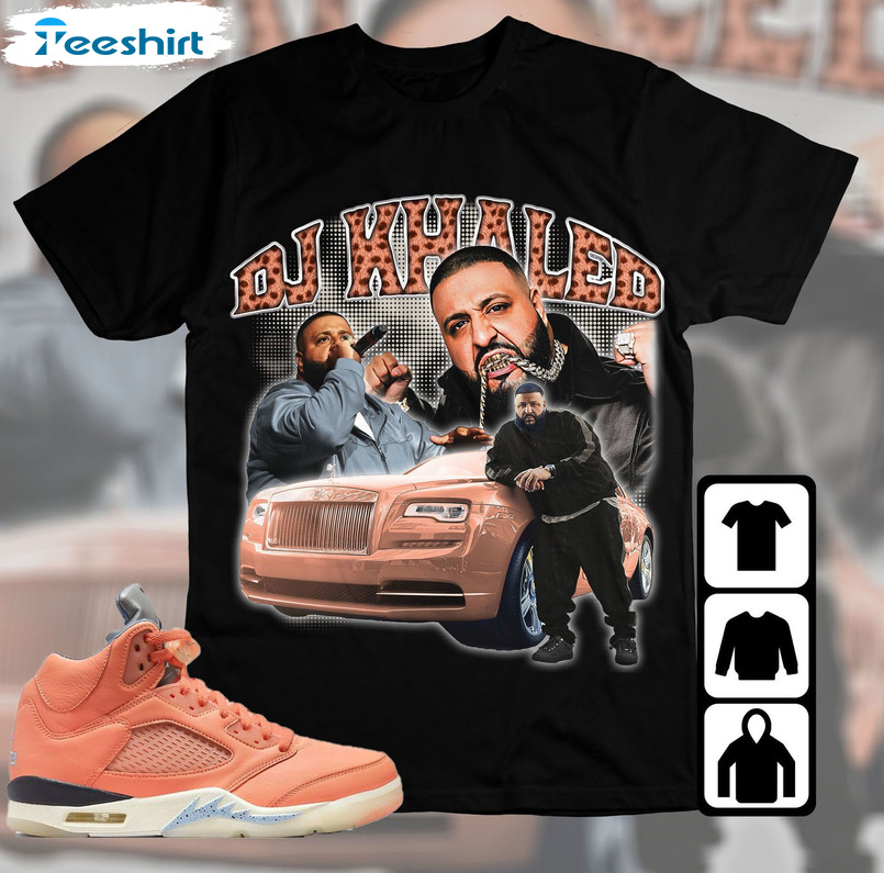 Dj Khaled Flexing Shirt, Jordan 5 DJ Khaled Crimson Bliss Trendy Unisex T-shirt Crewneck
