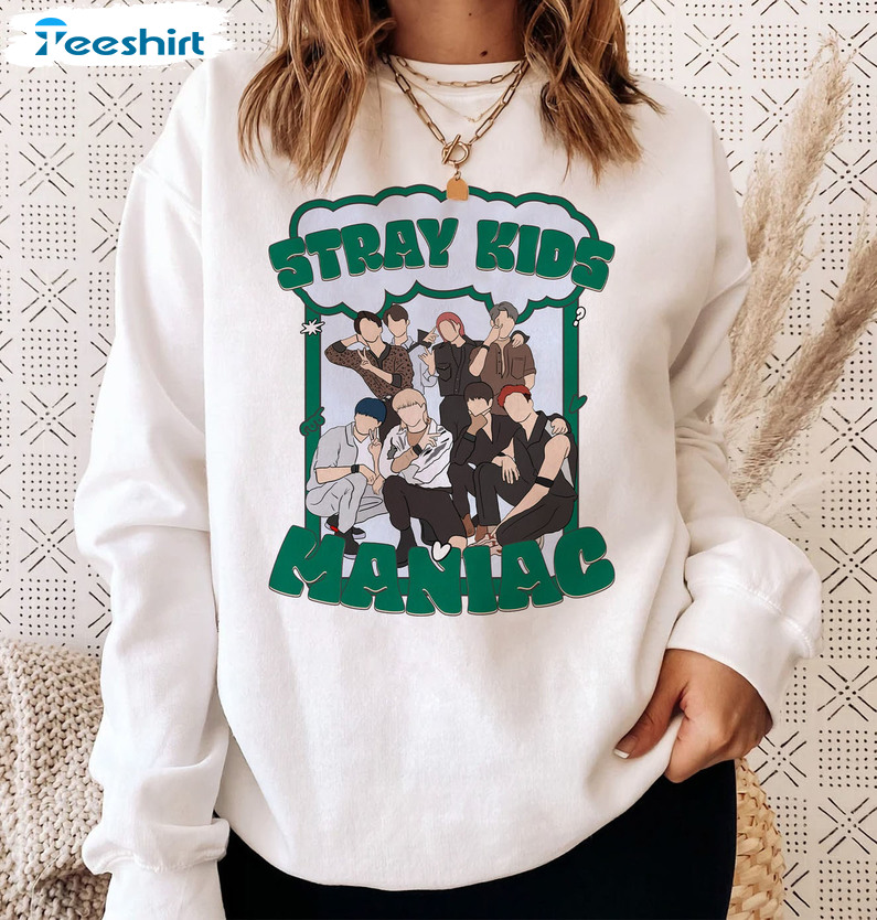 Stray Kids Maniac Sweatshirt, Stray Kids Maxident Short Sleeve Tee Tops