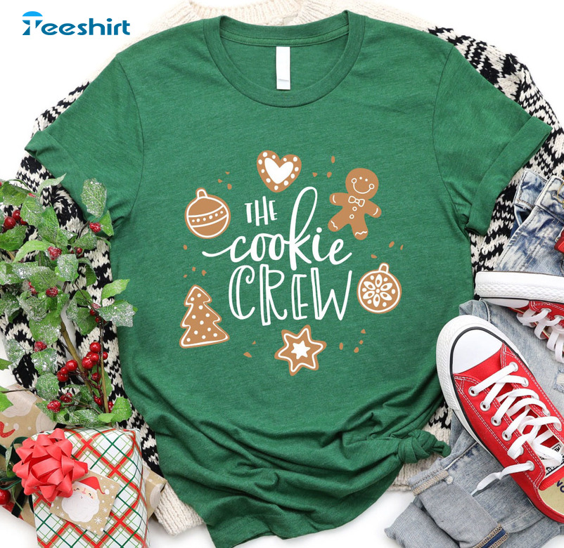 The Cookie Crew Shirt, Family Christmas Vintage Short Sleeve Unisex Hoodie